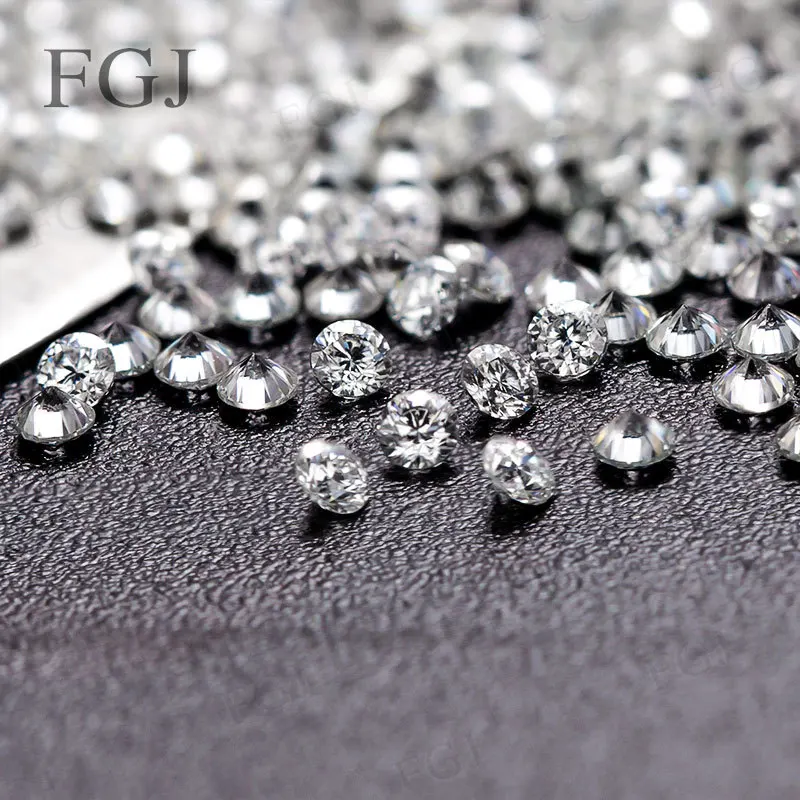 Neue echte weiße 1,5mm-2,2mm D-Farbe lose kleine Melee-Steine Moissanit-Perlen runder Brillantschliff VVS1 für S925 Schmuckherstellung