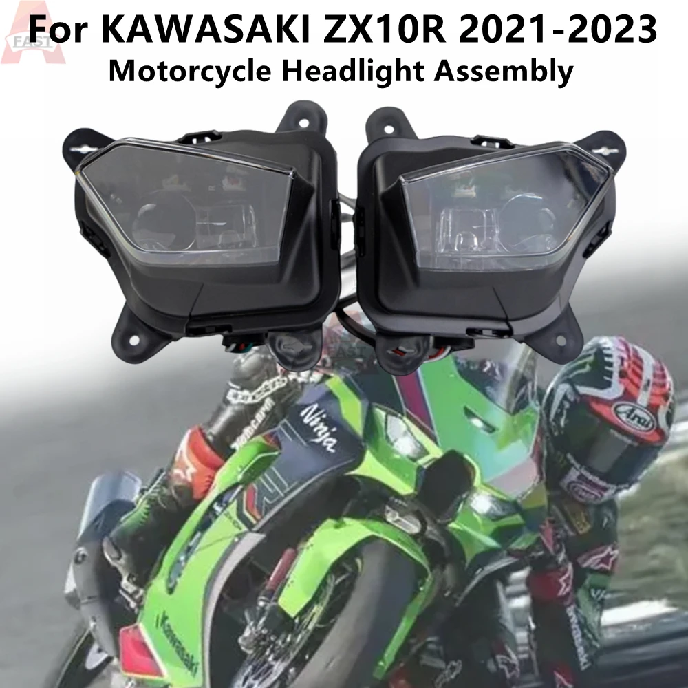 

Fit For KAWASAKI NINJA ZX10R 2021 - 2023 LED Motorcycle Headlight Assembly Headlamp Lighting Lamp ZX-10R ZX 10R 2022