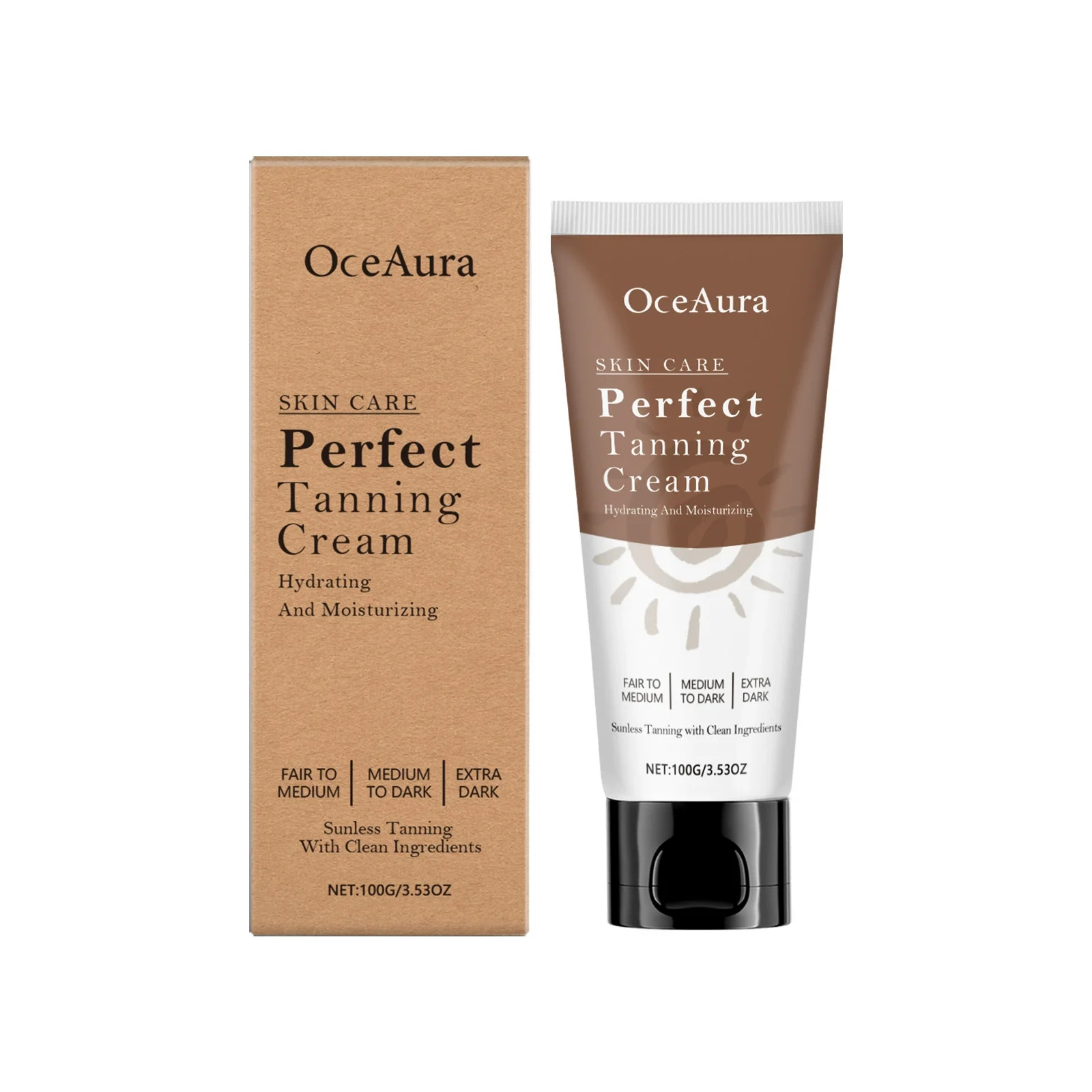 Self Tanning Cream For Face Body Enhance Skin Melanin Lotion Long Lasting Preventing Sunburn Sunless Tanning Products 100g