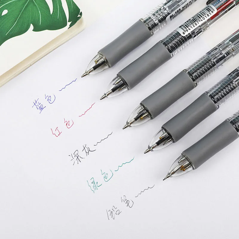 Multifunction Pen Mechanical Pencil Ink Ballpoint Pen 4+1 Hand-Painted Multicolor Ballpoint Pen Press Plus A Mechanical Pencil Office School Material