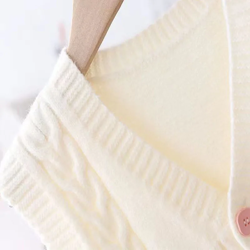 Baby Girls Knitted Vests Sleeveless Pullovers Tops Toddler Soft Cotton Waistcoats Warm Sweaters Woolen