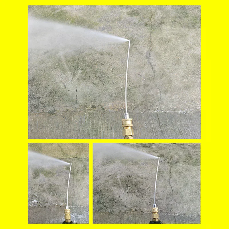 1개 고압 세척 니들 노즐 1/4인치 퀵 커넥트 슬림 디자인 깊은 세척용 에어컨 및 자동차 세척 탱크