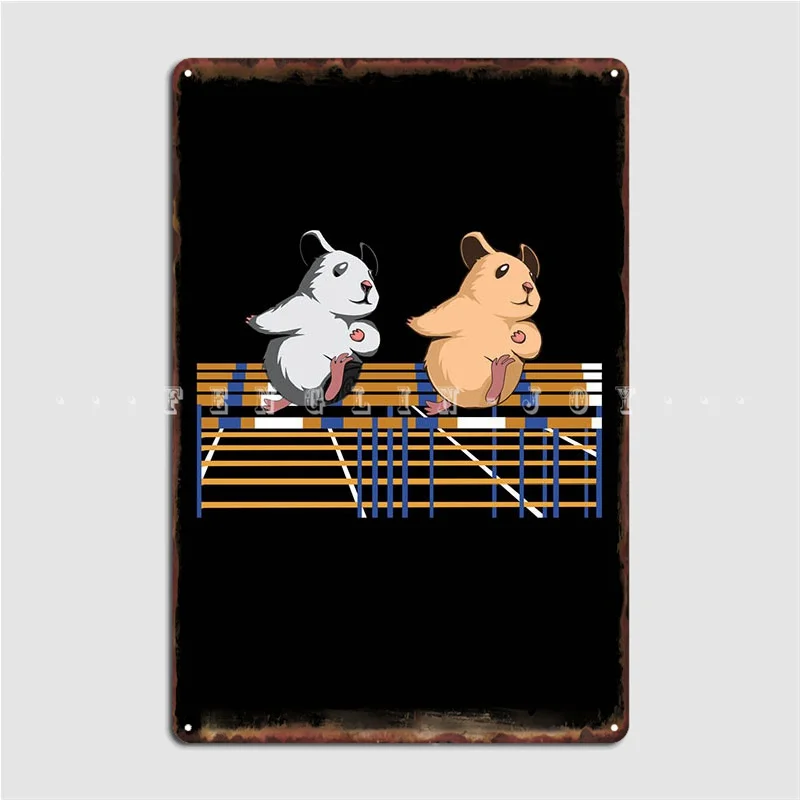 

Running Hamster Metal Plaque Poster Poster Pub Design Home Tin Sign Poster