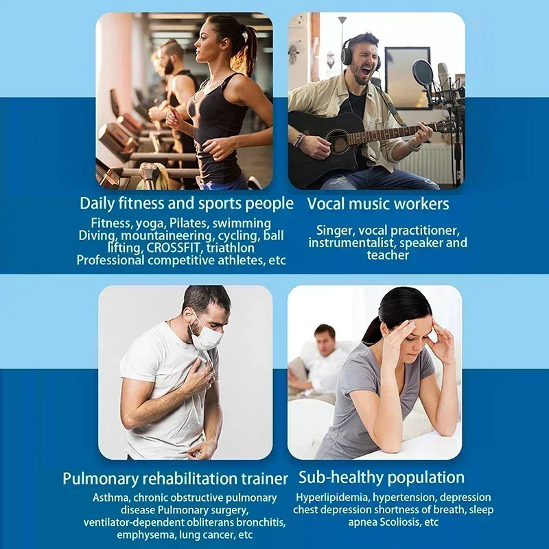 Food Grade Silicone Trainer Convenient Breathing Trainer Enhanced Breathing Control Lung and Muscle breathing exerciser breathing trainer