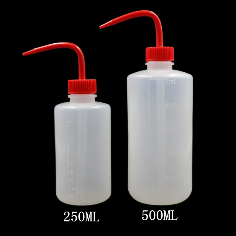 

2PCS Plastic Tattoo Bottles 250ml and 500ml Squeeze Container with Narrow Mouth and Scale Labels Makeup Tattoo Accessories