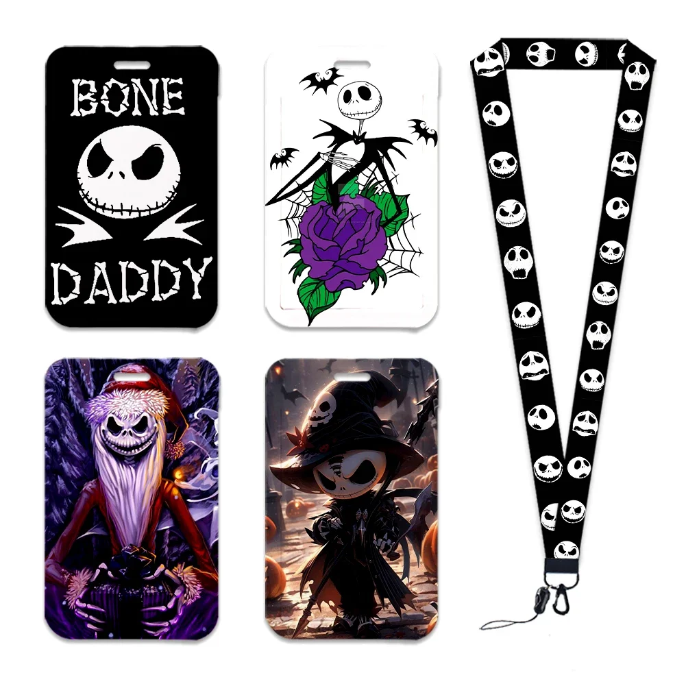 The Nightmare Before Christmas Cordino Id Card Cover Pass Porta Badge Per Cellulare Portachiavi Cinturini Al Collo Accessori Medici