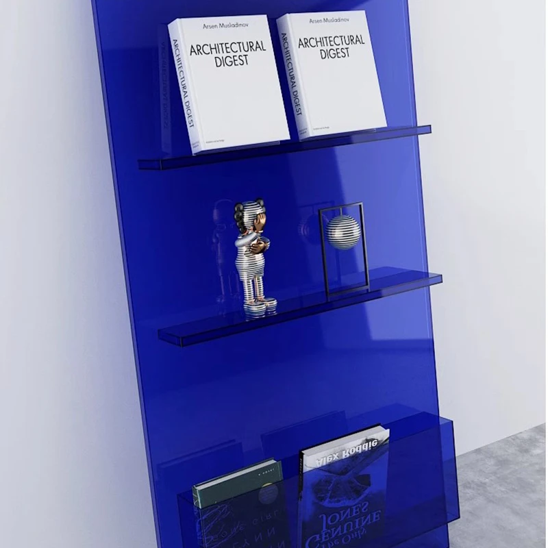 Acrylic Bookshelf Magazine Rack Floor Standing Display Shelf Storage Organizer Brochure Holder Home or Office Furniture FYMR
