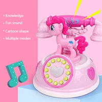 Kids Telephone Early Educational Toy with LED Light Sound Music for Children Boys Girls Birthday Christmas Gifts 1