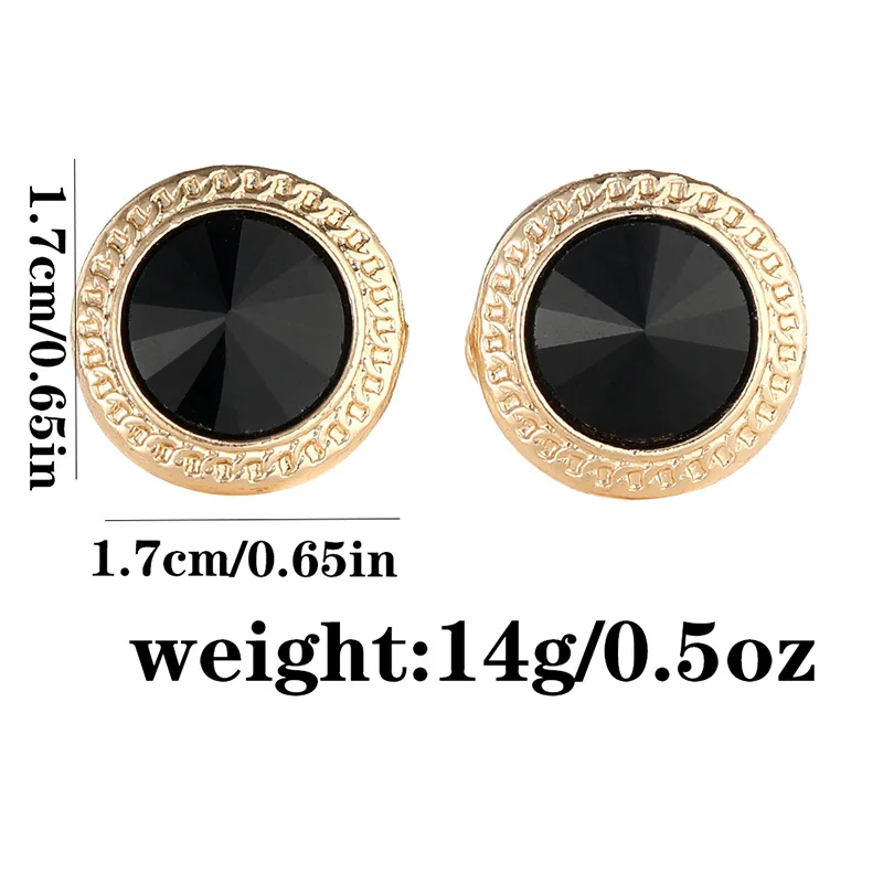 Luxury Zircon Cufflinks - Classic Round Mens Wedding Suit Accessories