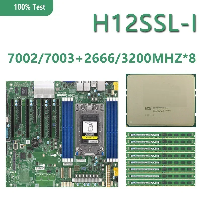 H12SSL-i 마더보드/EPYC 7F72 7F52 7B12 7H12 7742 7702P 7662 7642 7552 7542 7532 7502P/8 lot 메모리 RAM 100