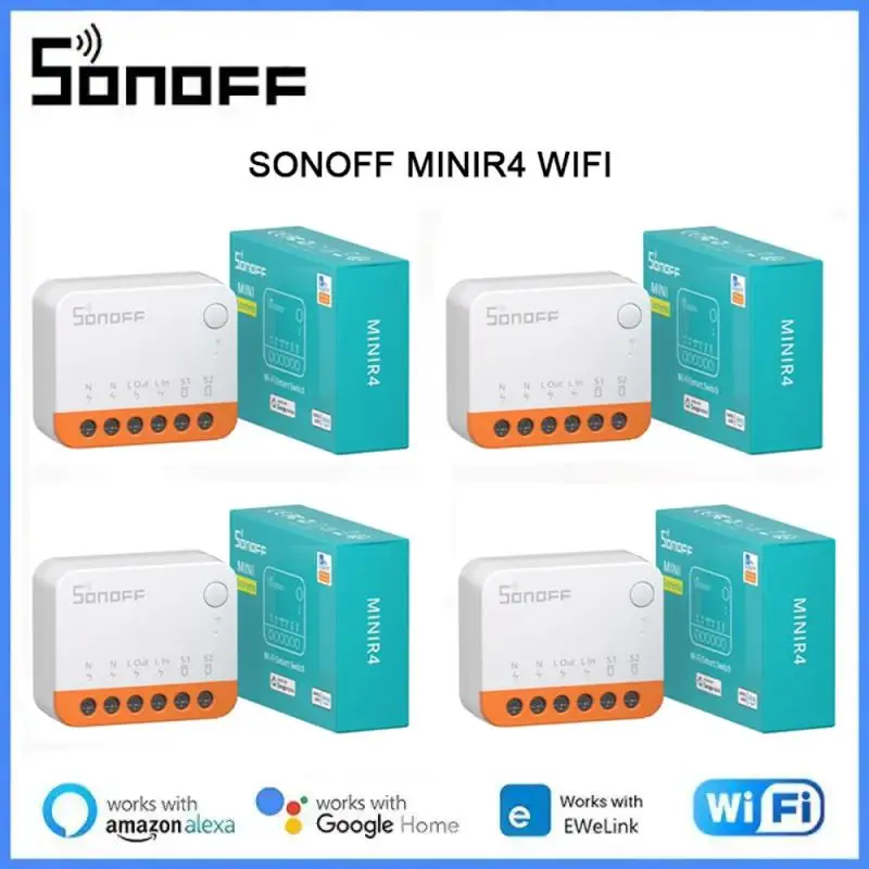 

1-10PCS SONOFF MINI R4 Wifi Switch Module Smart Wi-Fi 2 Way Switch Smart Home Works R5 S-MATE Wireless Control Alexa Google Home