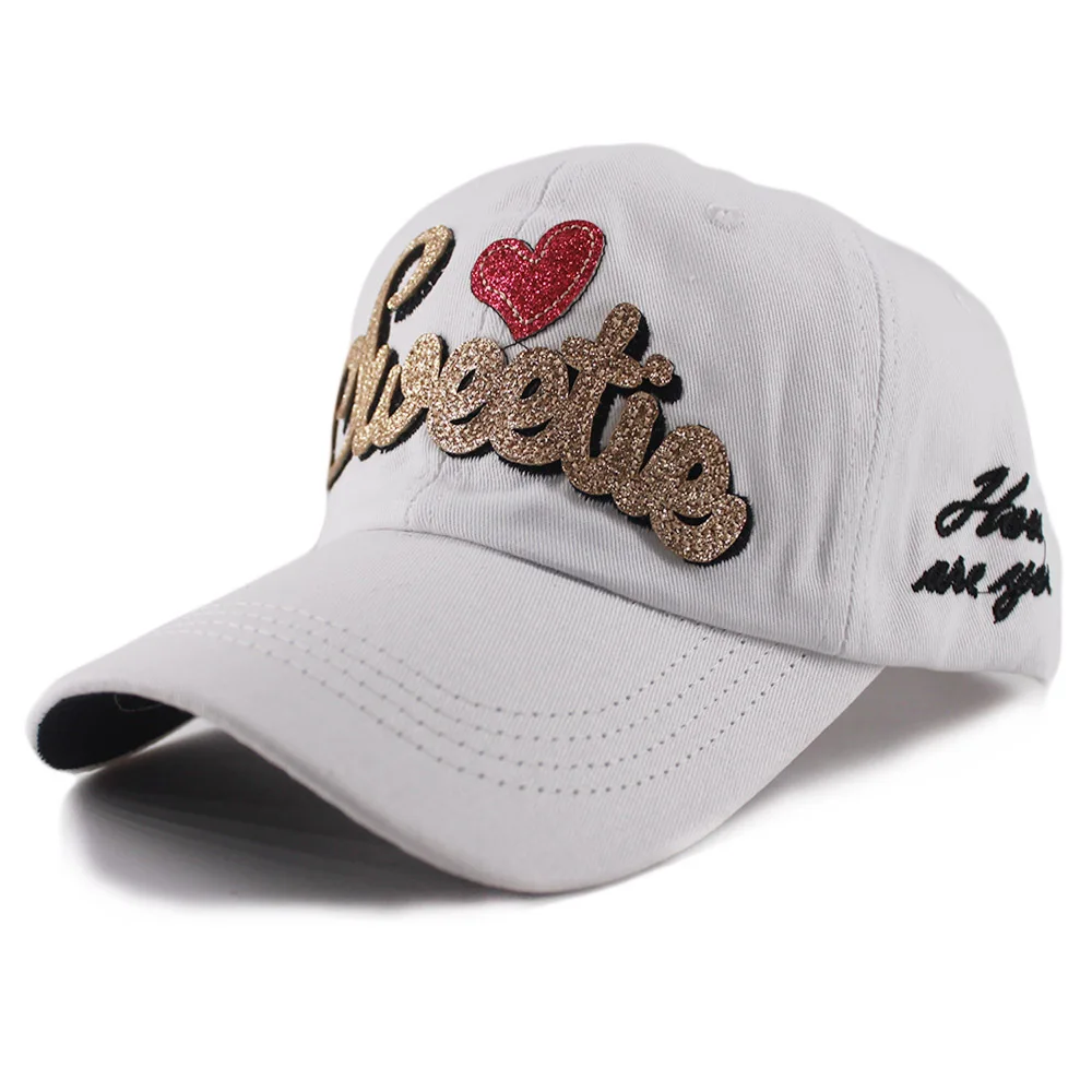 New Sweet Fashion Adult Women Baseball Caps Casual Adjustable Outdoor Hat Letter Sport Snapback Caps Embroidery Sun Hats