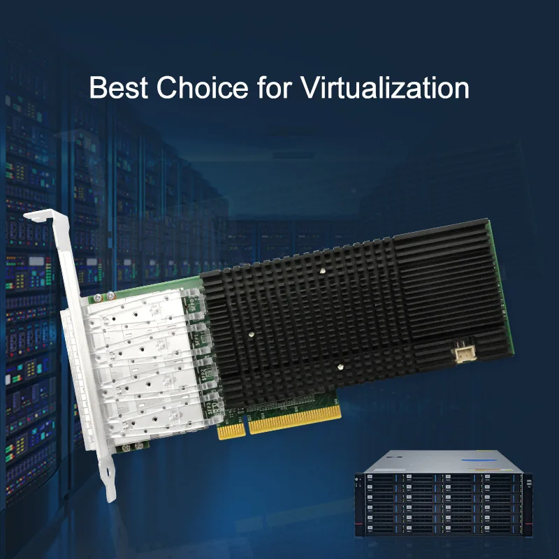 LR-LINK 1024pf 10Gb PCI-E NIC 네트워크 카드, 인텔 82599ES 칩셋 쿼드 SFP + 포트, PCI Express 이더넷 LAN 어댑터