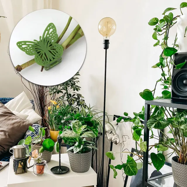 10 db Növényi Hegymászó Tárgyak Rögzítése Klip Pillangó Alakú Bilincsek Ön Adagoló Láthatatlan Kerti Kampó Támogató Mászó Növények - Image 4