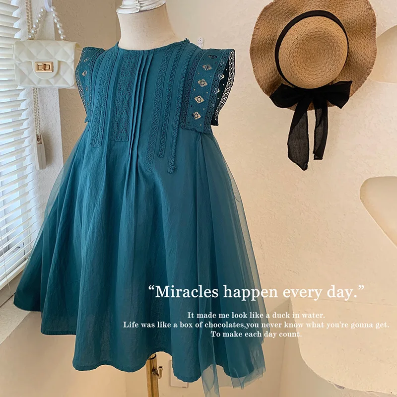 فستان أميرة للفتيات من عمر 2 إلى 9 سنوات ، بدون أك...