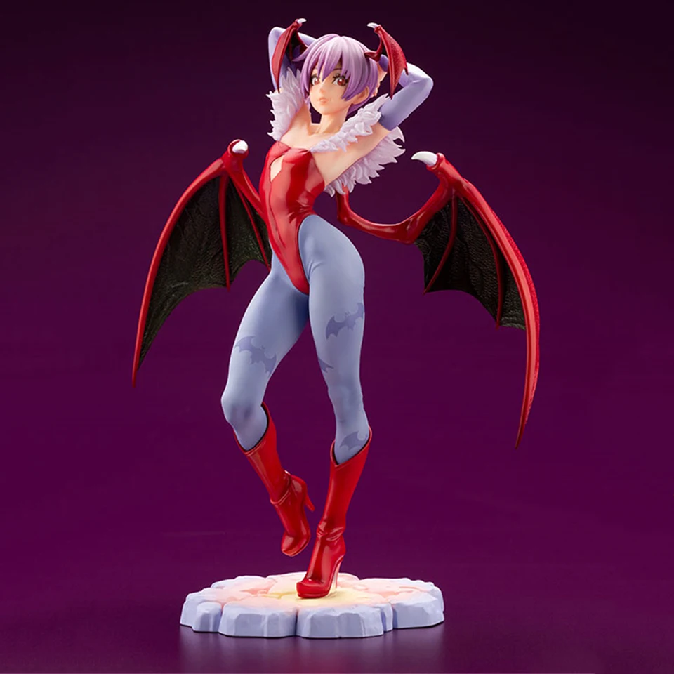 

23cm Vampireed Hunter Anime Figure Morrigan Aensland Action Figure Toys Bishoujo Collection Statue Figurine Halloween Model Doll