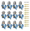 MOC War Military Medieval Building Block Knight Figure Warrior Soldier Spear Sword Shield Diy Weapon Castle Army Accessories Toy 5