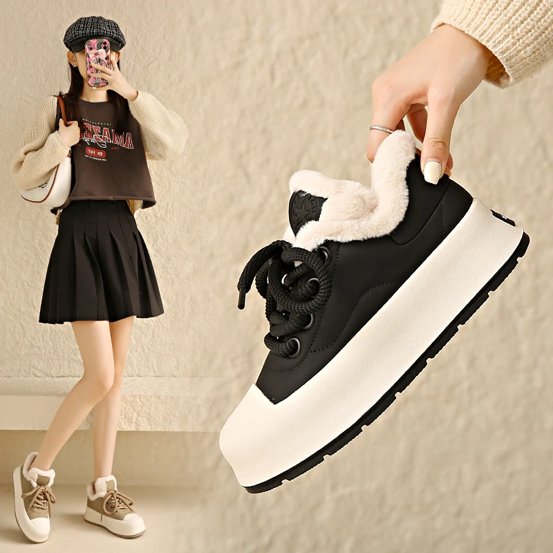 

Женские кроссовки на толстой подошве, повседневные туфли белого цвета для скейтборда, весна 2023