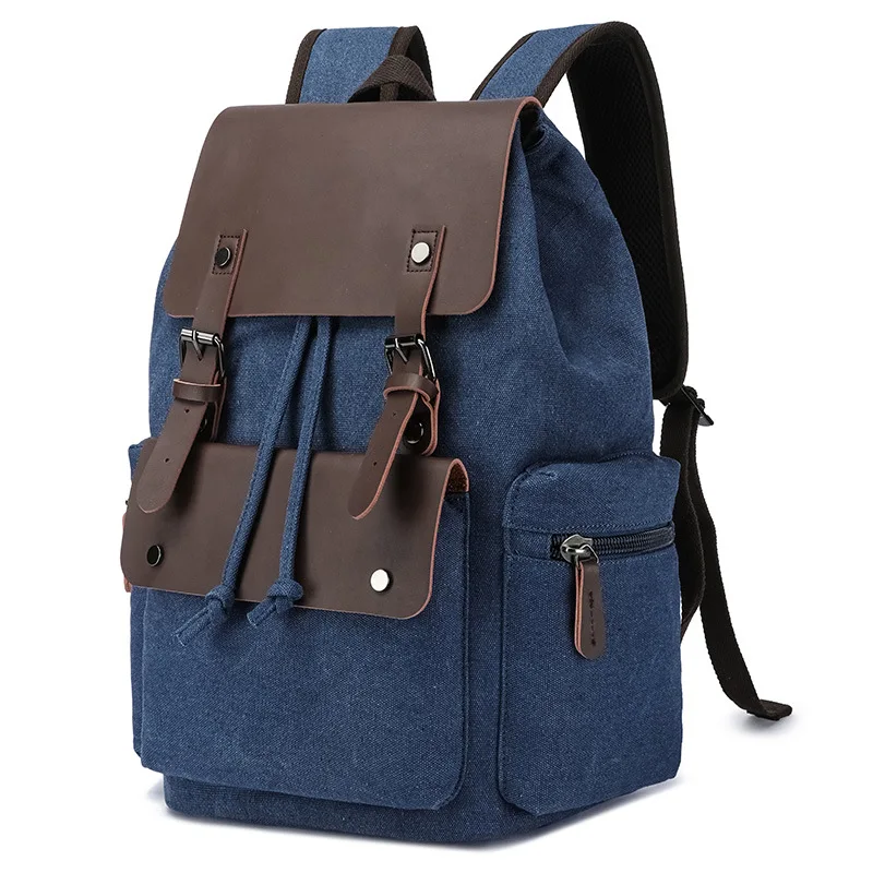 Zaino a doppia tracolla in tessuto ultrafine, zaino alla moda in stile college per studenti, con spazio per computer e libri incluso. - immagine 5