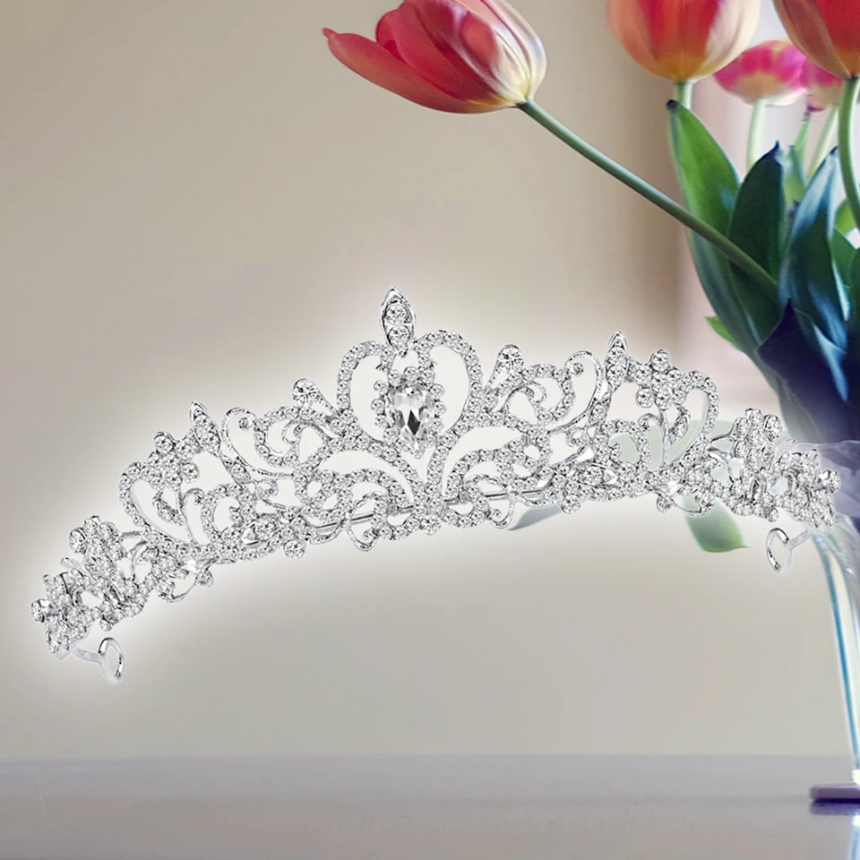 Minkissy Couronne De Mariage Rhinestones Pour Femmes Diadème Ajustable Pour Cérémonies Anniversaires Et Performances Accessoire Élégant Pour Événements Spéciaux