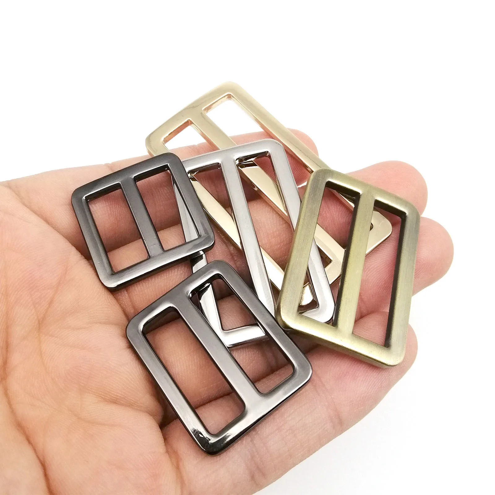 Metall Verdickte Langlebige Leder Tasche Rucksack Schulter Gurt Gürtel Rechteck Tri-glide Einstellen Roller Pin Schnalle Slider O Ring DIY – Detail 19