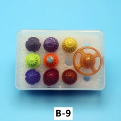 SB Brand Spinning Tops Deluxe Set - Ultimate Collection of 8/9/17 Pieces (B - 9)