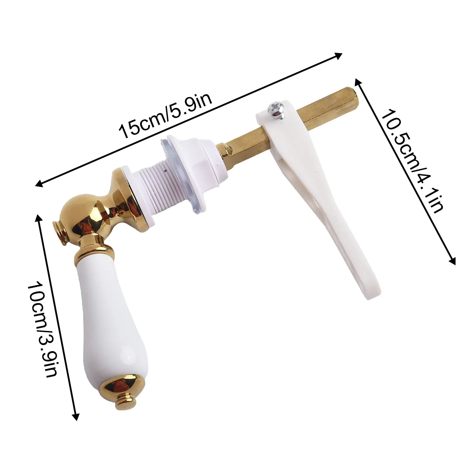Traditional Porcelain Gold Victorian White Toilet Cistern Lever Flush Handle Zinc Alloy Toilet Cistern Lever 1PC