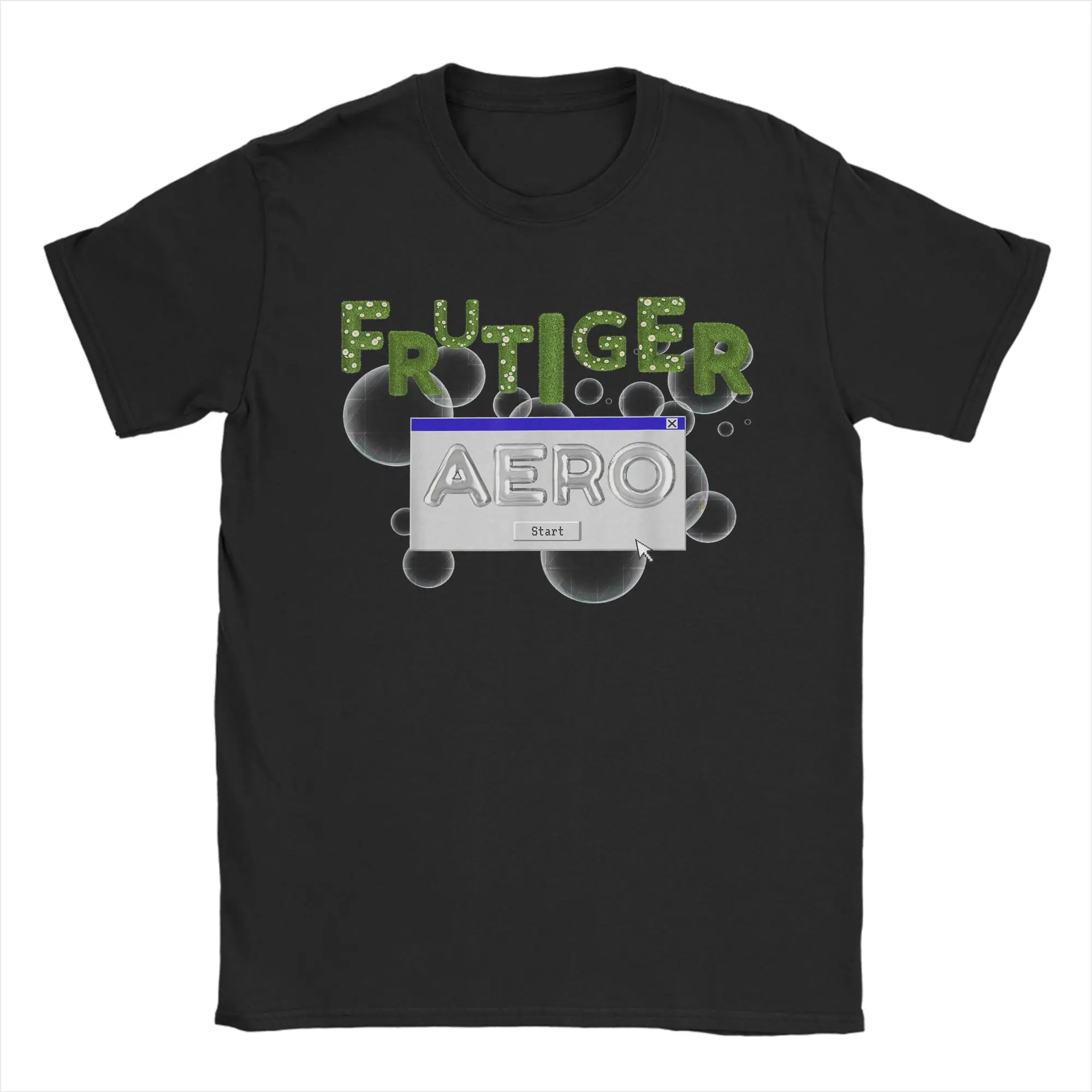 Frutiger Aero Men's Fashion Collection: Comfy & Stylish 100% Cotton Crew Neck Short Sleeve T-Shirt