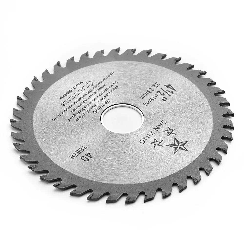 

4.5inch/115mm Cutting Disc 40 Teeth Carbide Circular Saw Blade For Cutting Wood Plastic Angle Grinder Grinding Disc