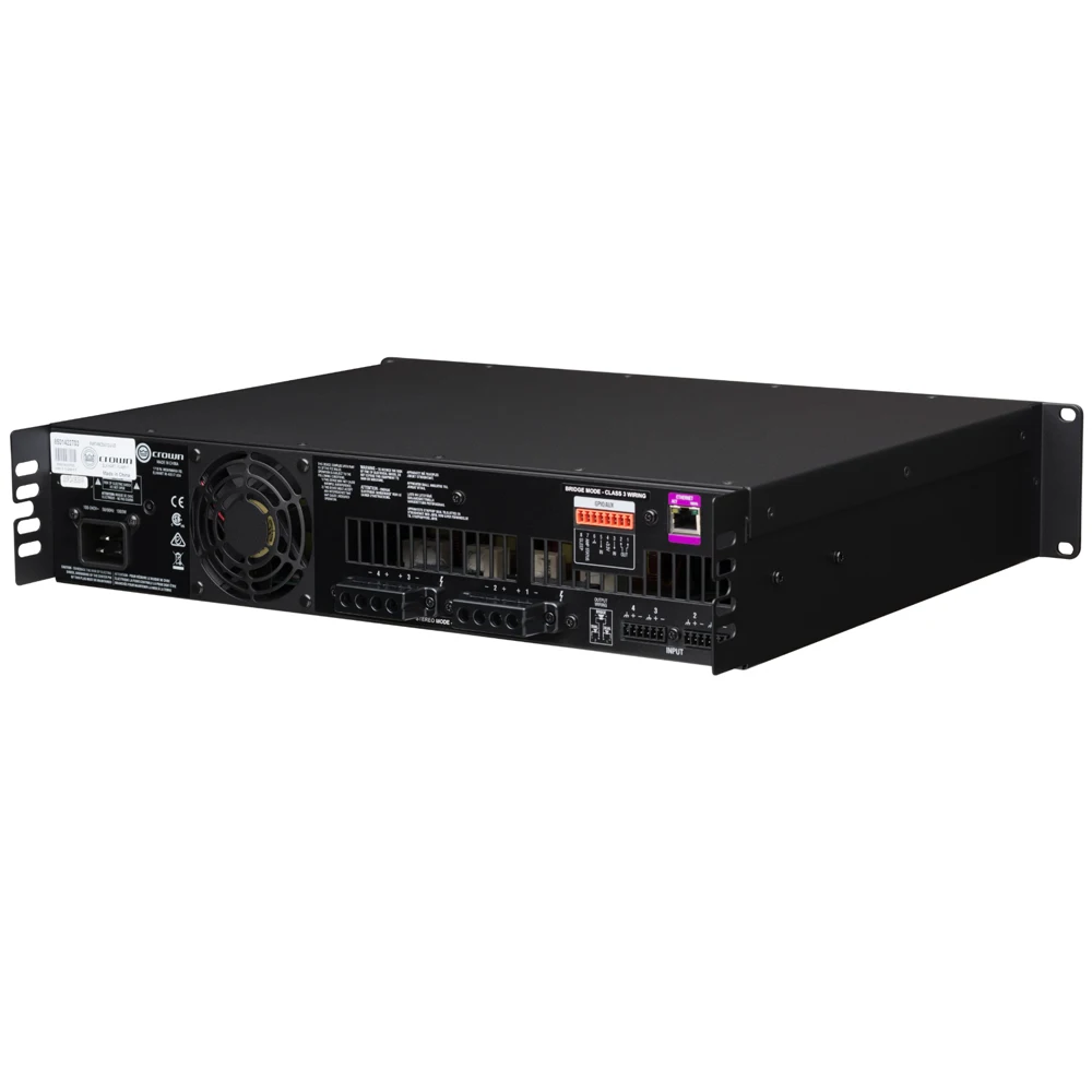 크라운 CDi 4 | 드라이브코어, 네트워크 제어 및 모니터링, 다이렉트 드라이브 70V 또는 100V RMS 출력, 그리고 DSP를 갖춘 1200 파워 앰프