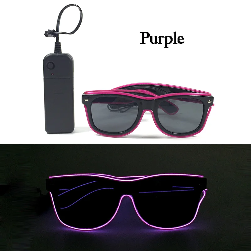 Futuristic Neon LED Party Glasses for Performers and Rave Enthusiasts