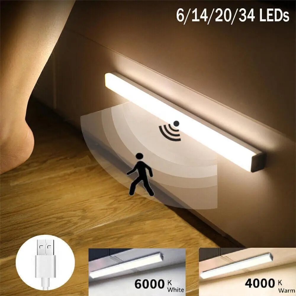 Wireless LED Night Light with Motion Sensor and USB Charging