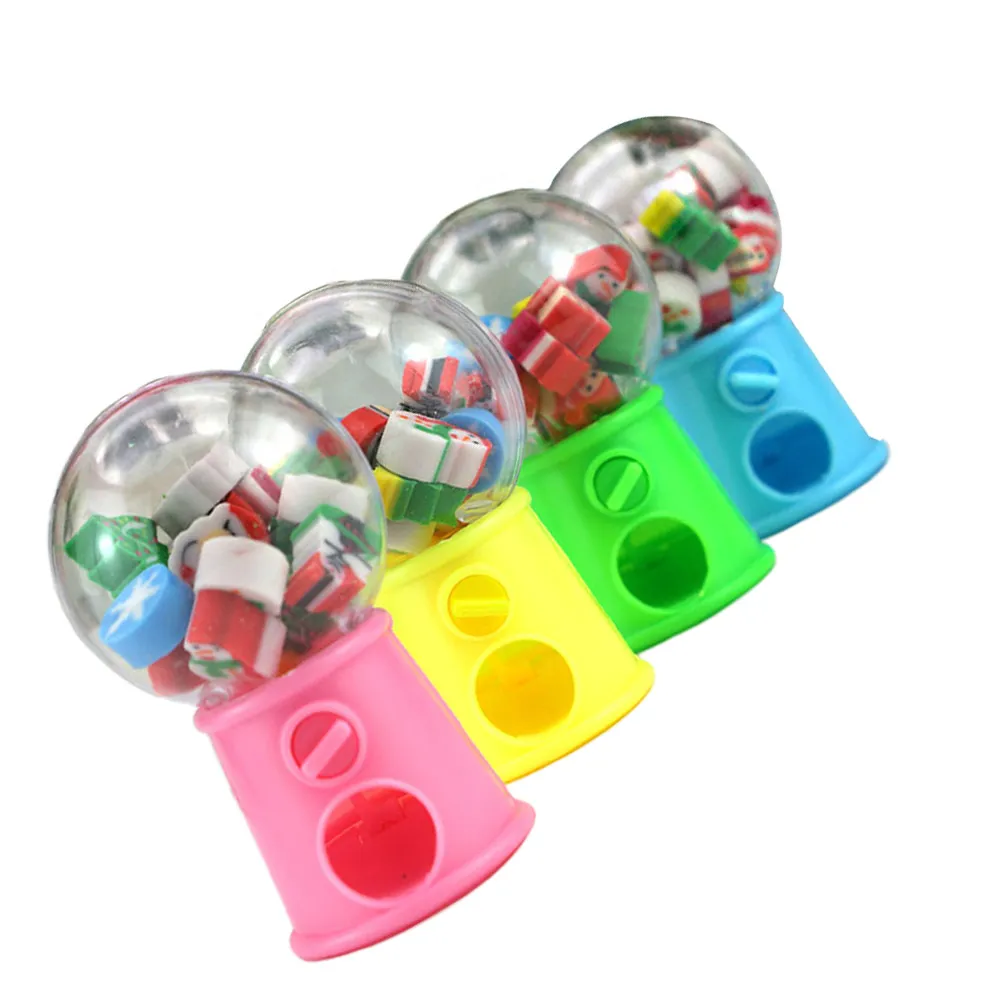 4Pcs 어린이를위한 크리스마스 모양 지우개 재미있는 학습 문구 세트 사랑스러운 휴일 테마 연필 지우개 교실 보상 선물