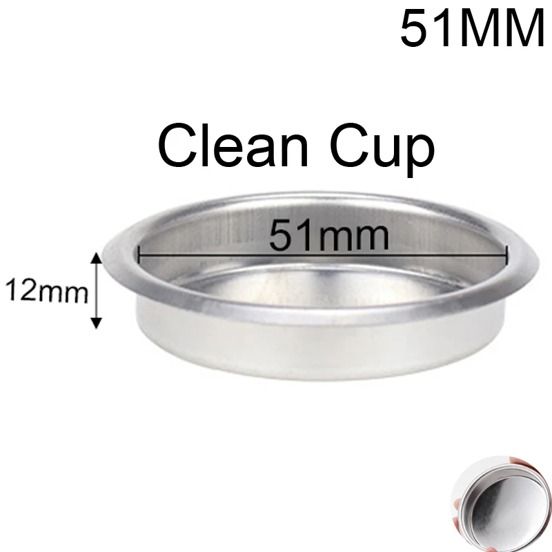 51mm Edelstahl Kaffeefilter korb 1/2/4 Tasse Espresso Tropf Sieb Sieb Kaffee maschine Sieb Kaffee Puck Bildschirm – Detail 2