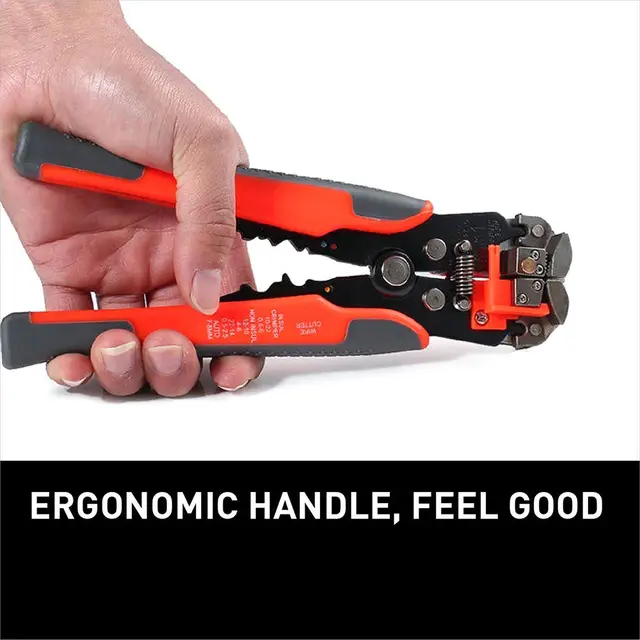 Pince à Dénuder Et Coupe-fil Automatique - Multifonctionnel Outils A Dénuder - Pince Coupe Câble En Bec De Canard(Rouge&Bleu) - Bricolage