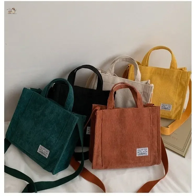 

Bucket Bag Corduroy Ladies Handbag Luxury Designer Large Quality Fashionable Square Versatile Women's Crossbody Bag Wholesale