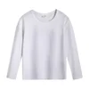 2024 Fashion Spring Autumn 2-12T Years Children's Black White Sweet Long Sleeve O Neck Unisex Kids Girl Boy Basic T-Shirt 2
