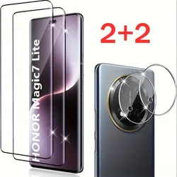 Ultra HD Black Edge Tempered Glass & Camera Protector Set - 2 - Pack for Tempered glass