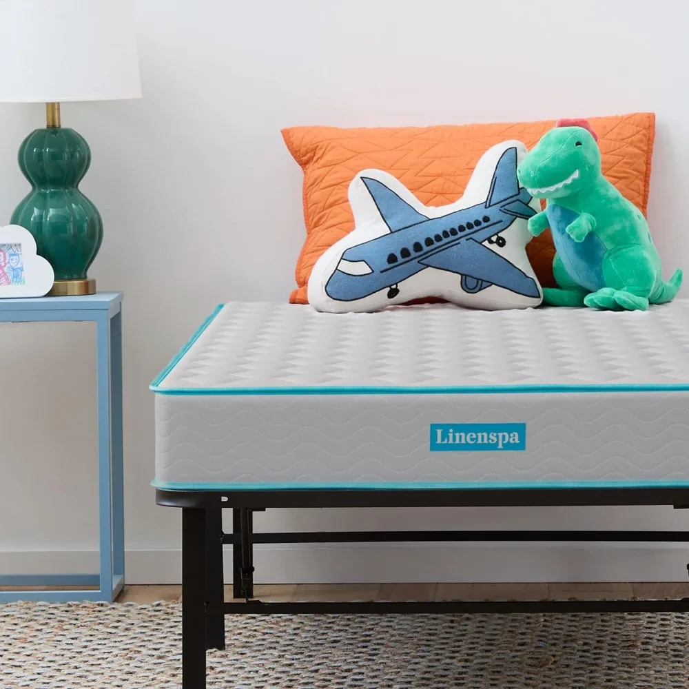 

6 Inch Mattress Firm Feel Bonnell Spring with Foam Layer Mattress in a Box Youth or Kids Bed Guest Bedroom