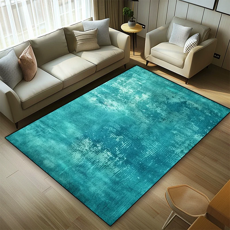 Modern Simple Style Pure Green Carpet Bedroom Bedside Home Decoration Area Custom Rugs Non-slip Washable Bathroom Floor Mats 3