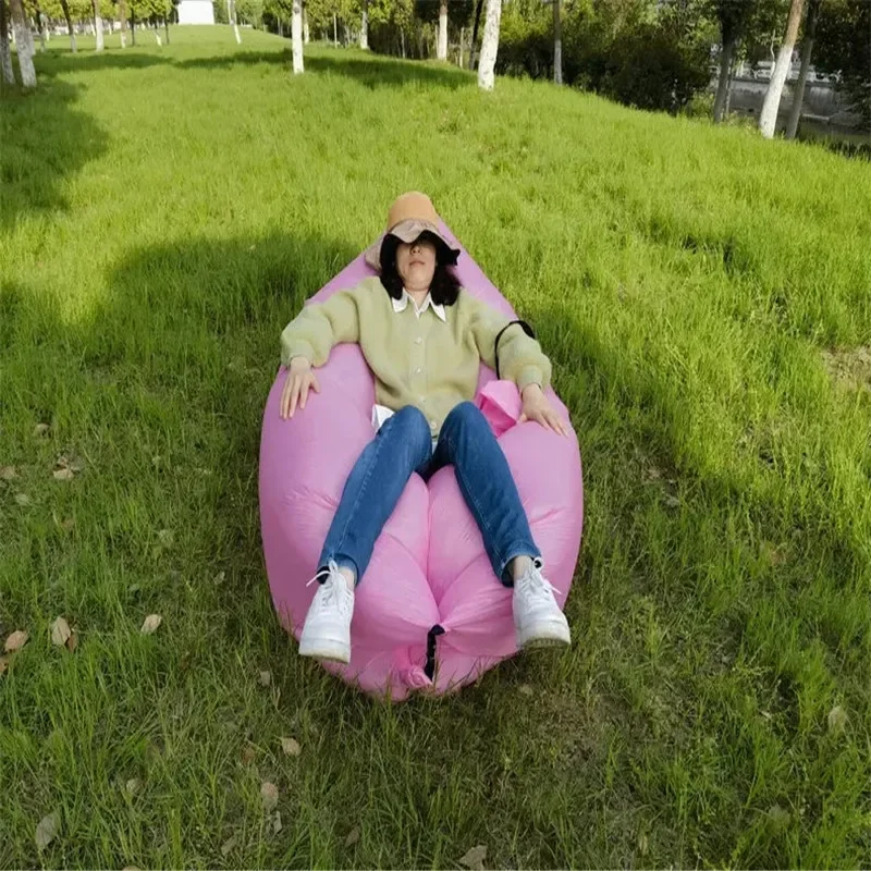 Outdoors Camping Inflatable Toys Sofa Ultralight Portable Air Lazy Bags Beach Folding Lounger Chair Garden Waterproof Furniture 6