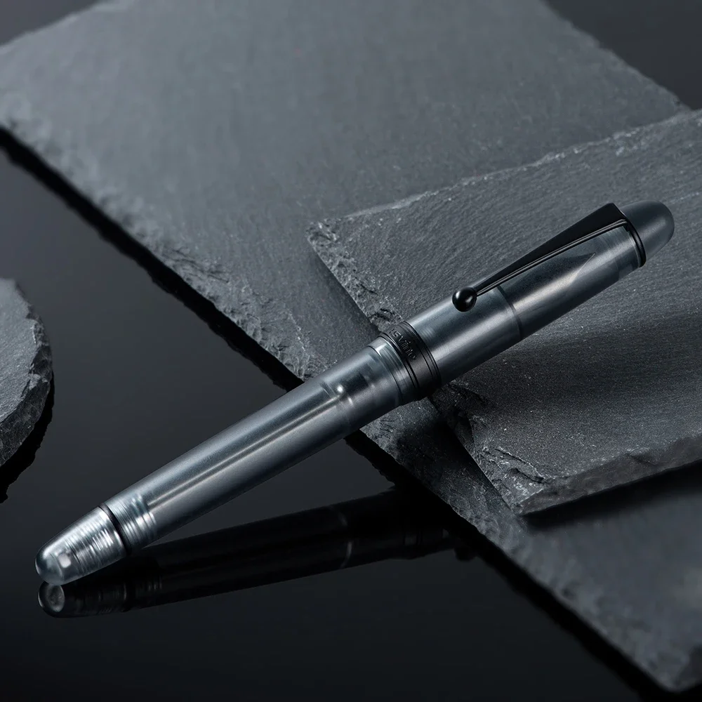 Asvine V126 Vacuum Filling Fountain Pen Matte Black Titanium EF/F/M Nib Acrylic Writing Christmas Gift Pen for Office Luxury 4