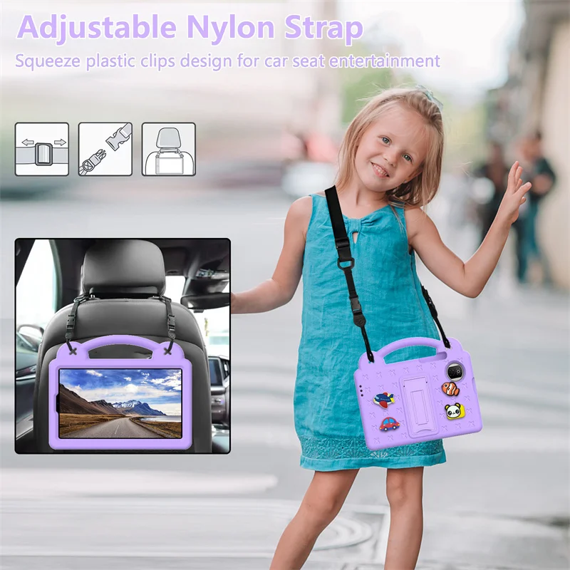 Adorable Children's Tablet Case with EVA Foam and Foldable Kickstand