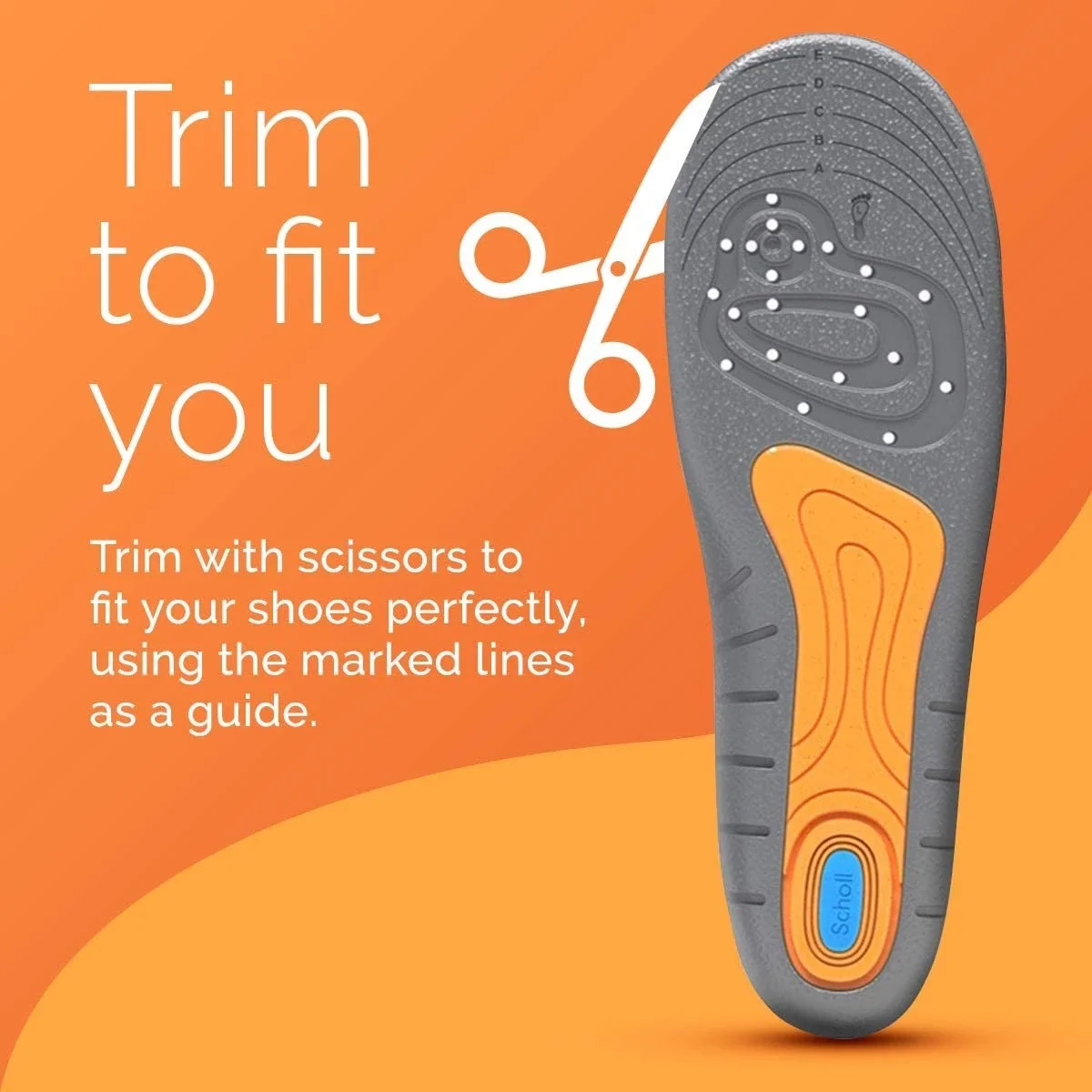 Scholl Gel Activ Work Insoles Men Orthopedic Feet Soles Pad For Non-Leather Casual Flat Shoes Sneaker Boots Comfort non-Slip DAY