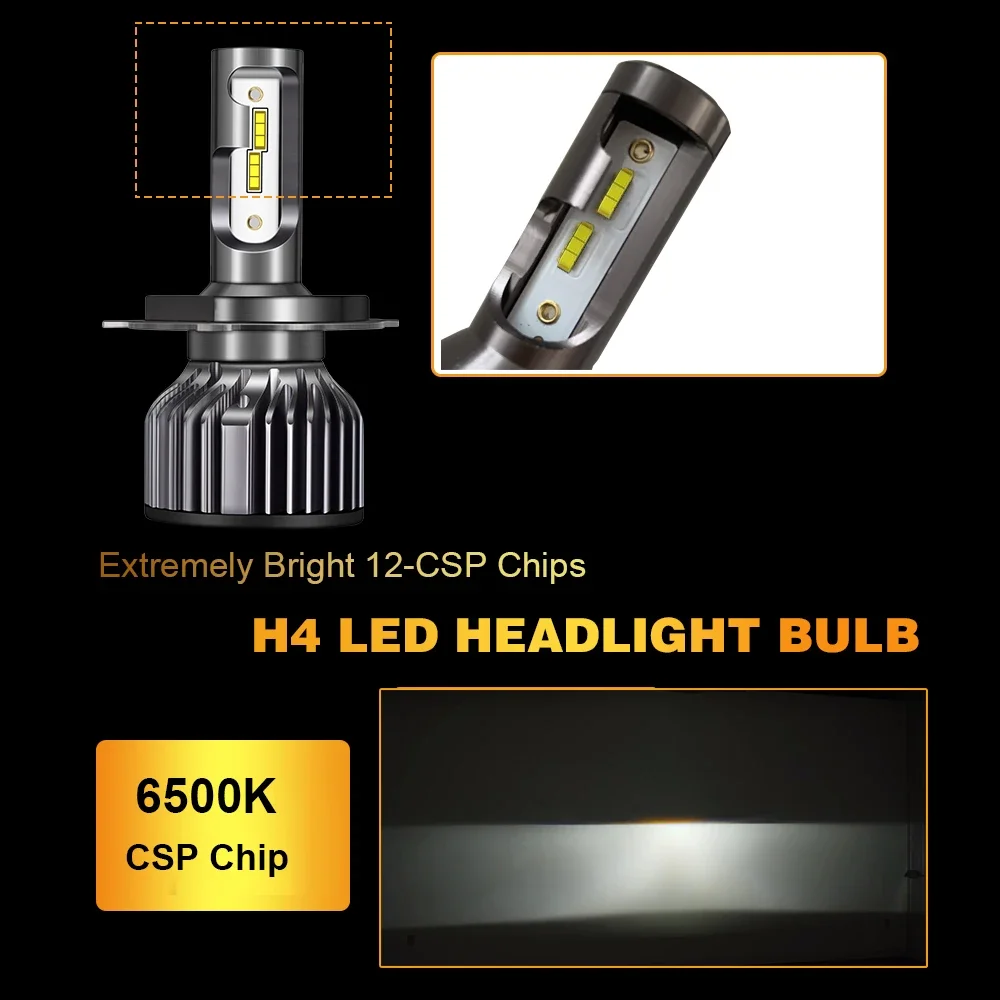 YHKOMS Canbus Car Lights H7 H11 LED Lamp Car Headlight Bulbs H4 H1 H8 H9 9005 9006 HB3 HB4 Turbo LED Bulbs 12V Auto Light