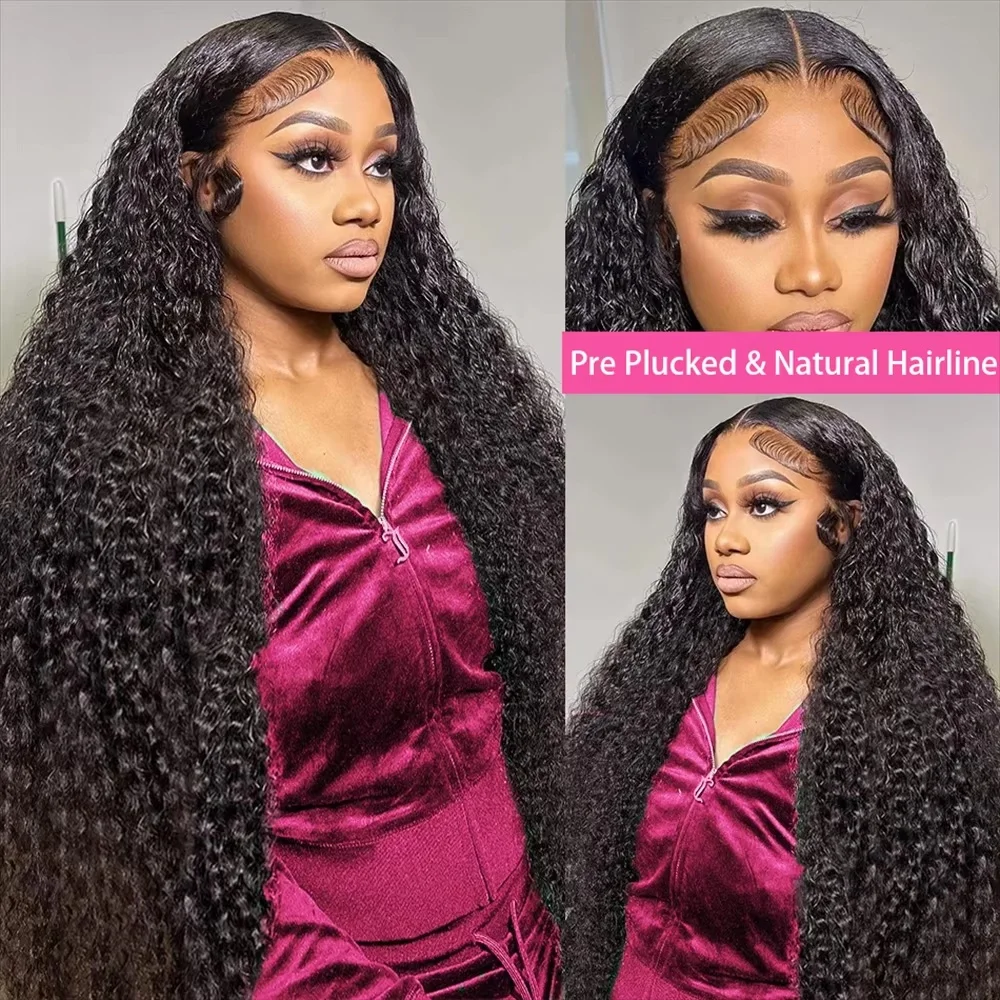13x6 Glueless 250 Density Brazilian Deep Wave Curly HD Lace Frontal Human Hair Wig For Women Preplucked Best Hair Water Wig 2