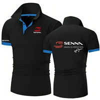 Hommes Polo Ayrton Senna Brésilien Formule 1 Légende Polos Graphique Surdimensionné Respirant Streetwear T-Shirts S-8XL 4