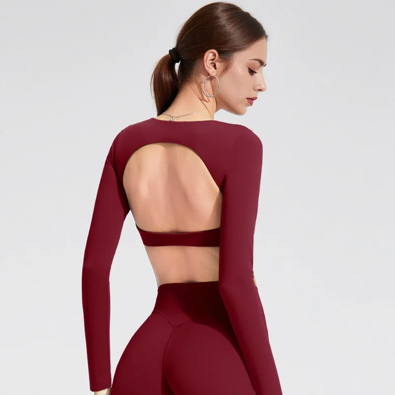 Top Yoga Manches Longues avec Brassière Intégrée