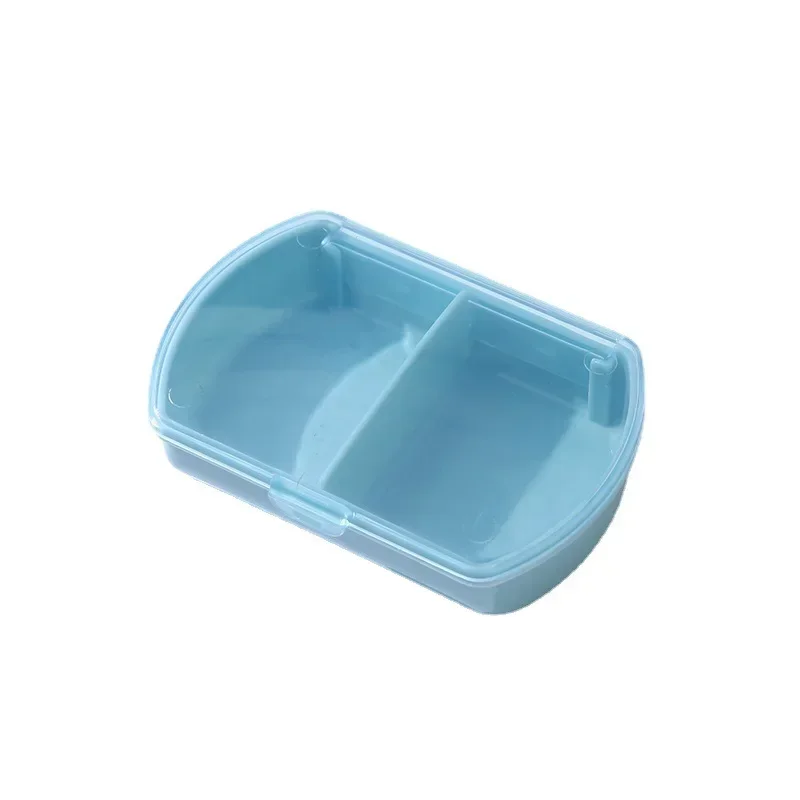 Compact Portable Pill Organizer & Vitamin Holder - 2-Compartment Travel Case