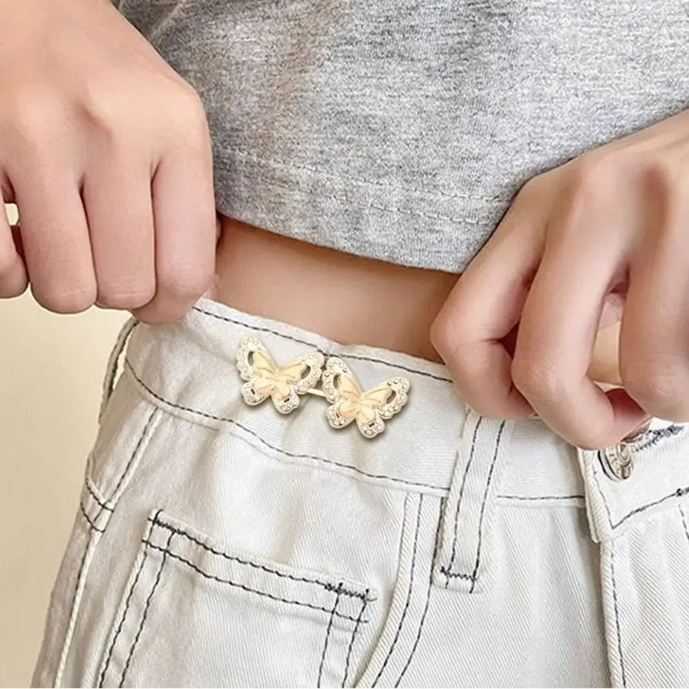 Tighten Waist Button for Women Skirt Pants Jeans Ornaments Adjustable Waist Clip Metal Pins Clothing Accessories Removable 5